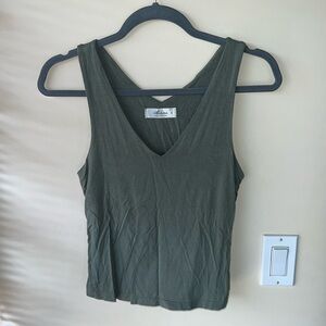 Mahina Made Olive Green V Neck Tank